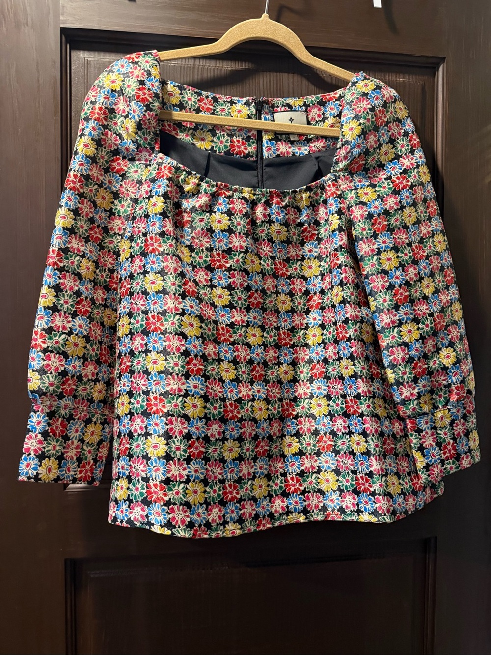 Tuckernuck Multicolor Floral Scoop Neck Blouse